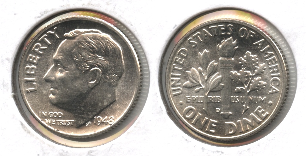 1948-D Roosevelt Dime MS-63 #e