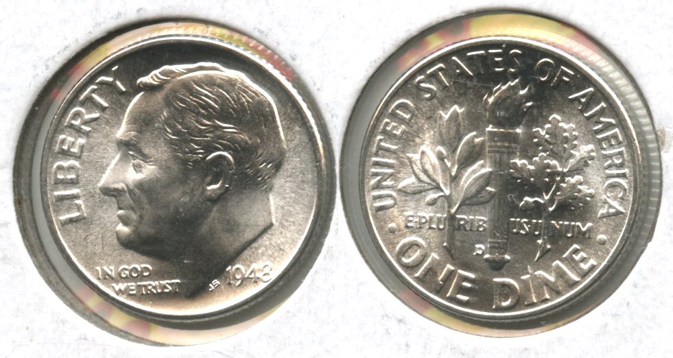 1948-D Roosevelt Dime MS-63 #i