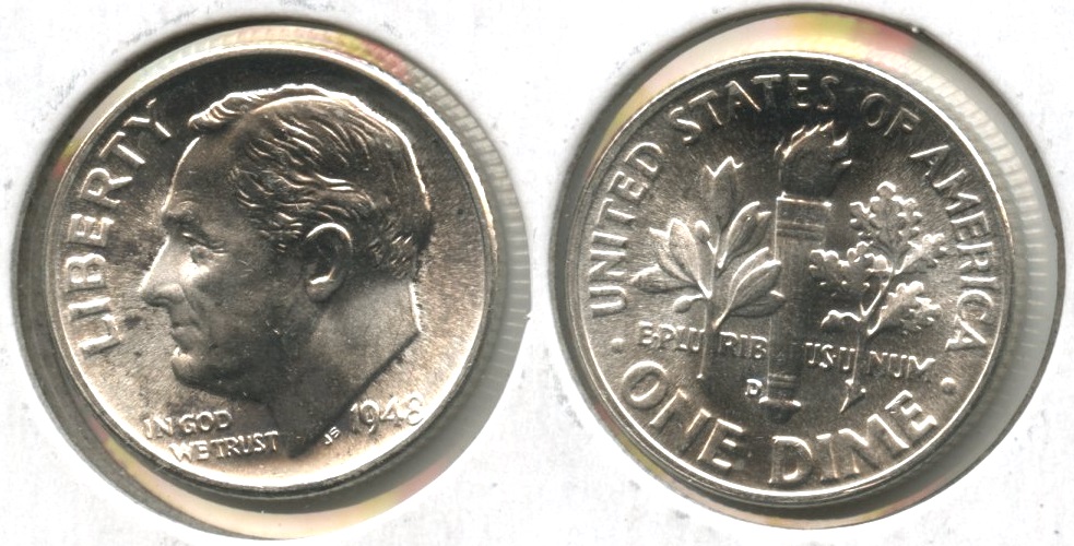 1948-D Roosevelt Dime MS-63 #k