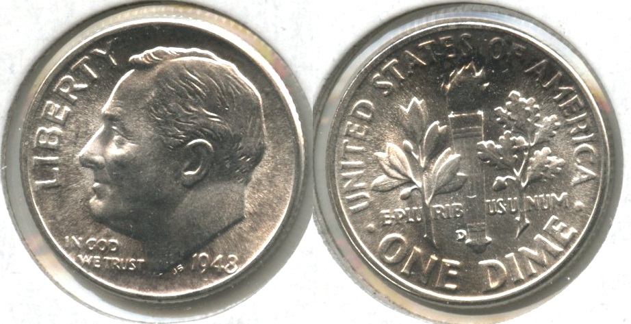 1948-D Roosevelt Dime MS-63 #m