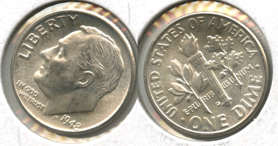 1948-D Roosevelt Dime MS-63 #o