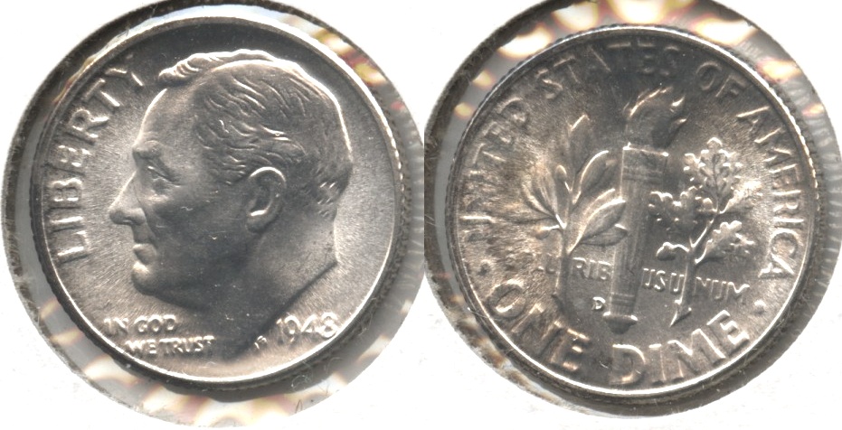 1948-D Roosevelt Dime MS-64 #a