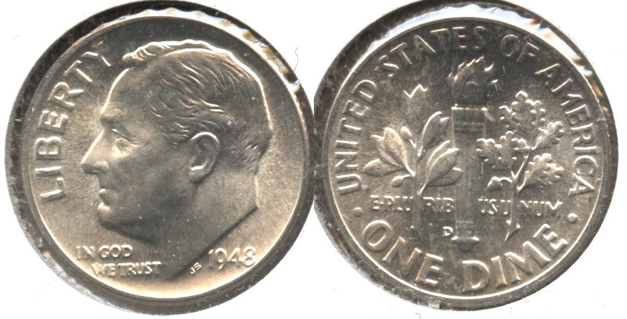 1948-D Roosevelt Dime MS-65 #a
