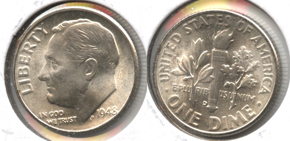 1948-D Roosevelt Dime MS-65 #e