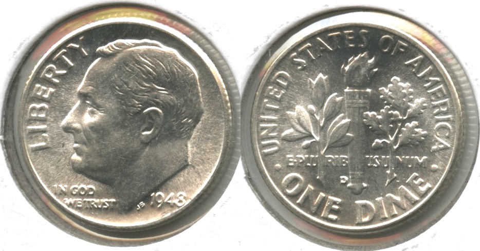 1948-D Roosevelt Dime MS-65 #h