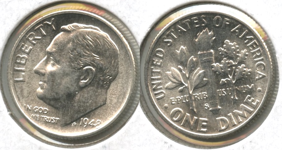 1948-S Roosevelt Dime MS-63 #e