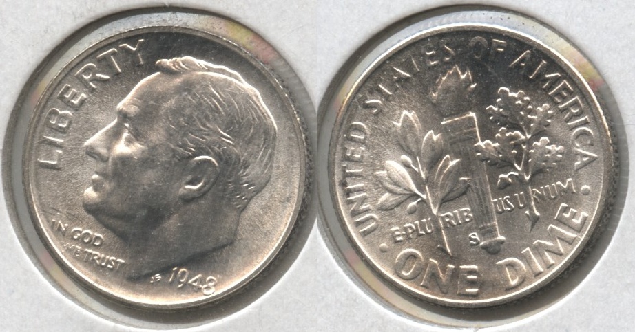 1948-S Roosevelt Dime MS-64 #c