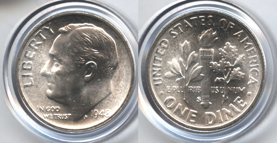 1948-S Roosevelt Dime MS-65