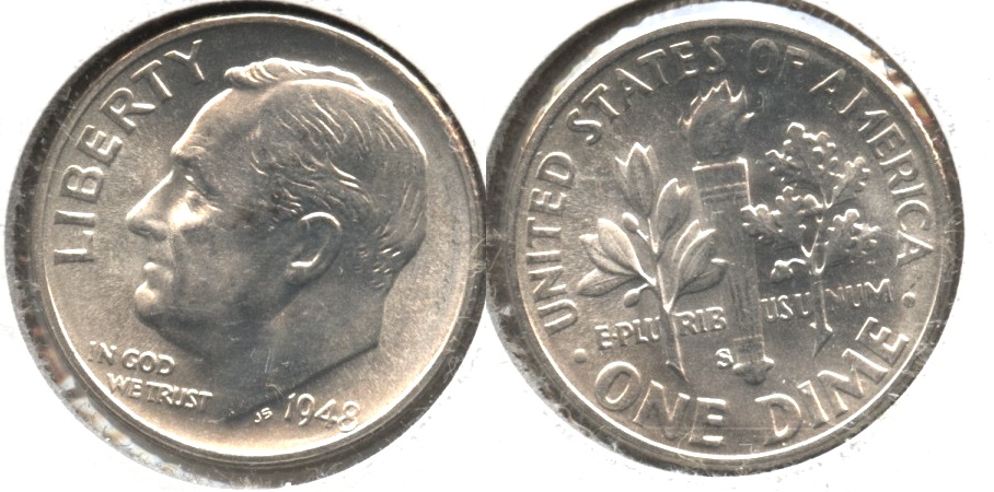1948-S Roosevelt Dime MS-65 #c