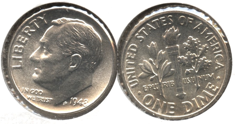 1948 Roosevelt Dime MS-64 #a