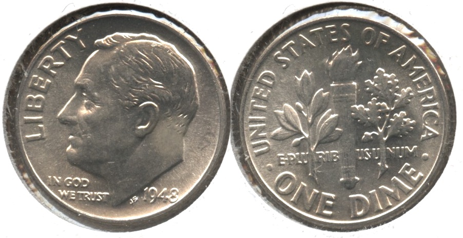 1948 Roosevelt Dime MS-64 #d