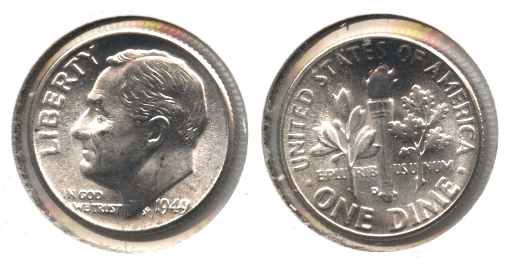 1949-D Roosevelt Dime MS-60 #g
