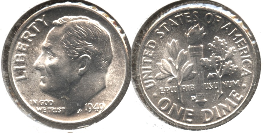 1949-D Roosevelt Dime MS-63 #b