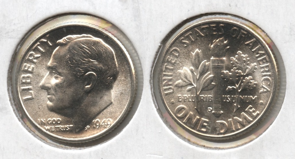1949-D Roosevelt Dime MS-64 #e