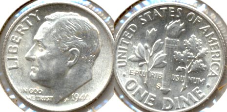 1949-S Roosevelt Dime MS-60 d