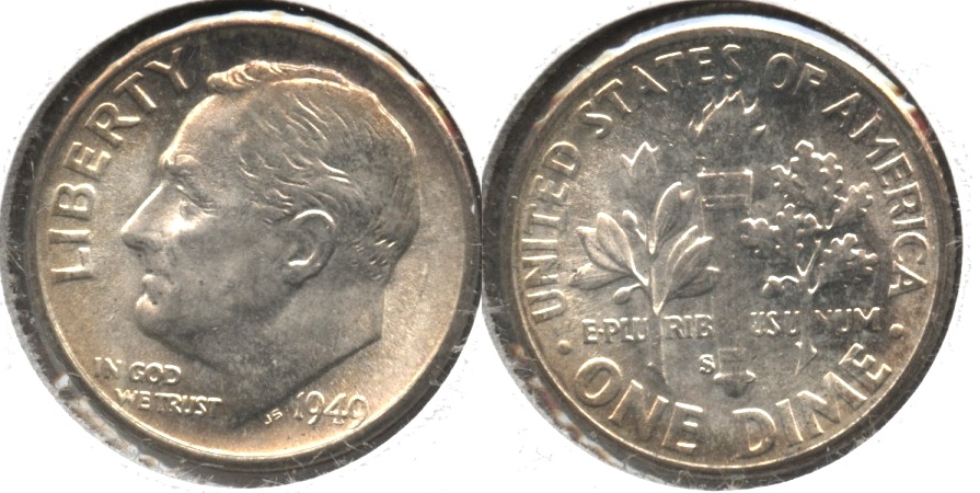1949-S Roosevelt Dime MS-63