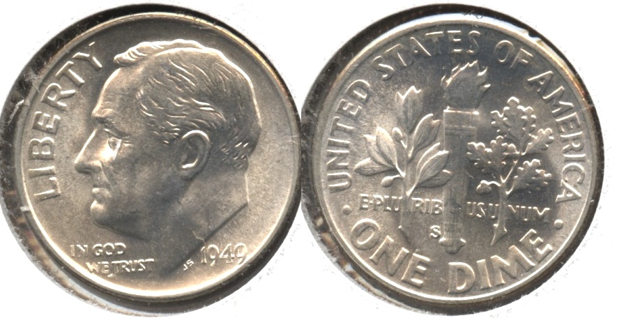 1949-S Roosevelt Dime MS-63 #a