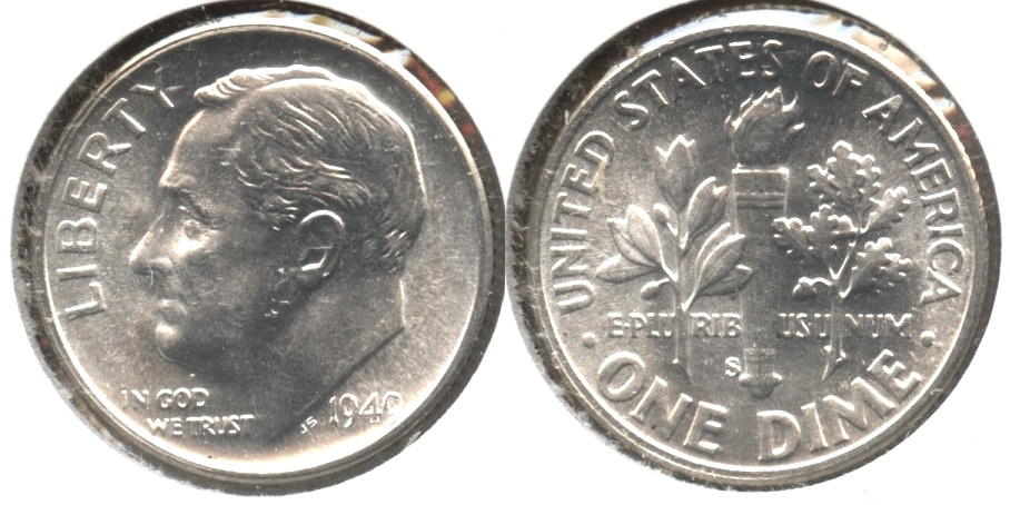 1949-S Roosevelt Dime MS-63 #b