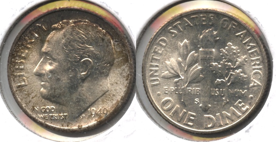 1949-S Roosevelt Dime MS-64 #a