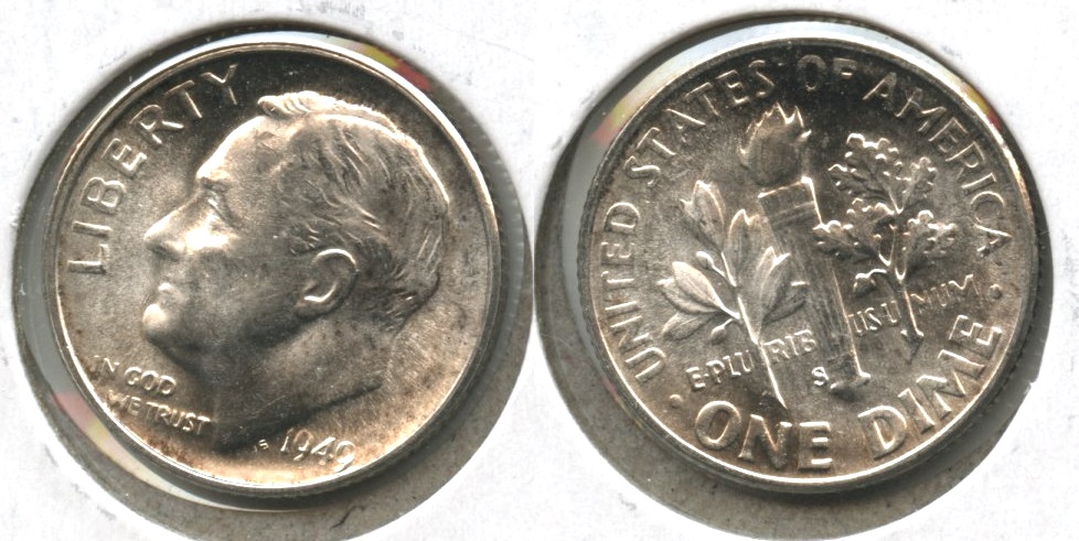 1949-S Roosevelt Dime MS-64 #c