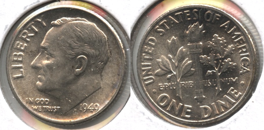 1949 Roosevelt Dime MS-63 #e