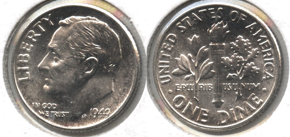 1949 Roosevelt Dime MS-64