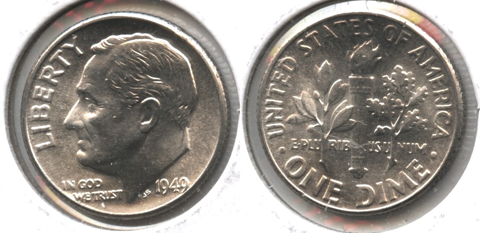 1949 Roosevelt Dime MS-64 #d