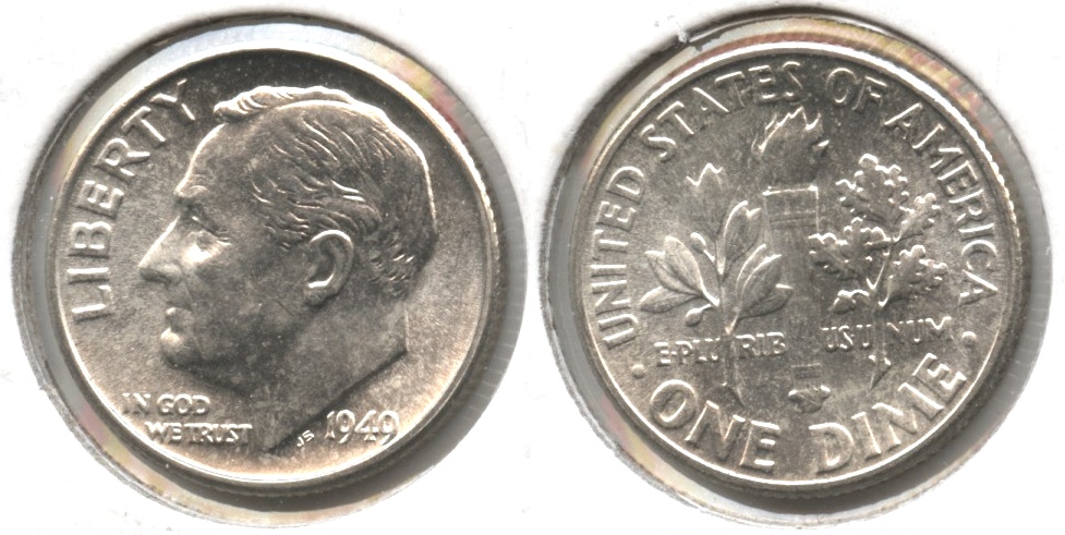 1949 Roosevelt Dime MS-64 #f