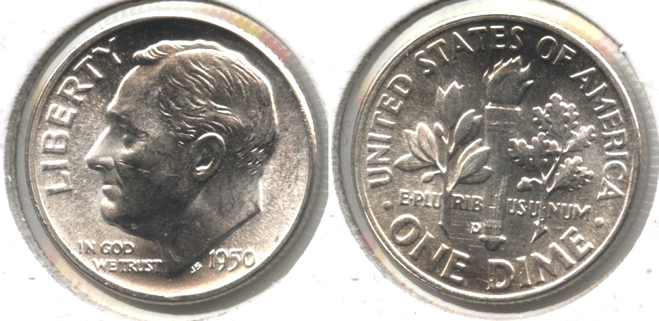 1950-D Roosevelt Dime MS-60 #d