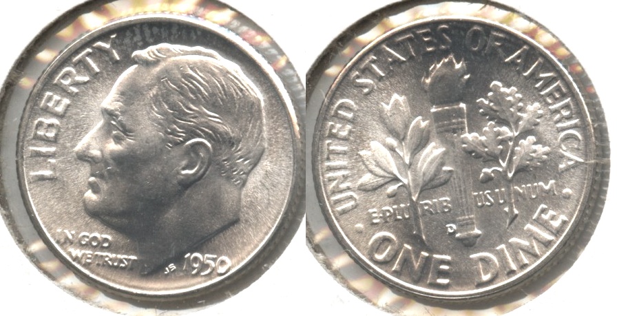 1950-D Roosevelt Dime MS-64 #u