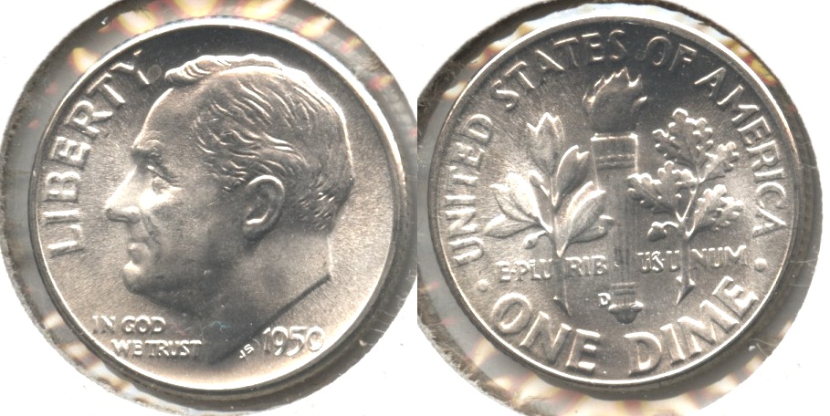 1950-D Roosevelt Dime MS-65 #e