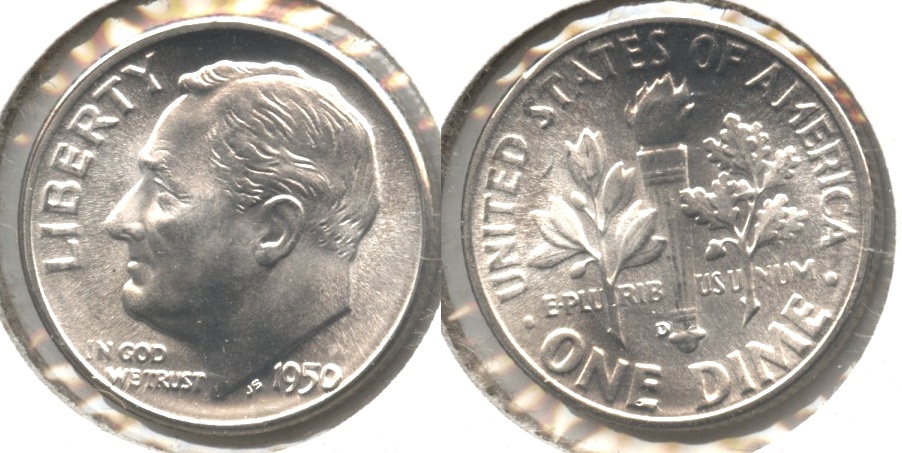 1950-D Roosevelt Dime MS-65 #f