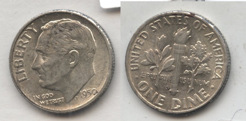 1950-S Roosevelt Dime AU-50 #c