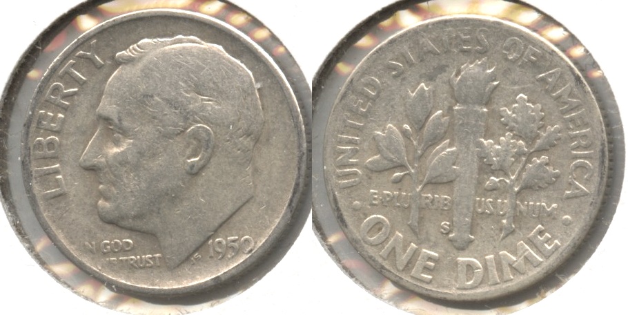 1950-S Roosevelt Dime VG-8