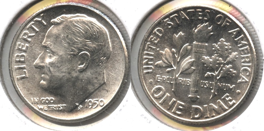 1950 Roosevelt Dime MS-60 #a
