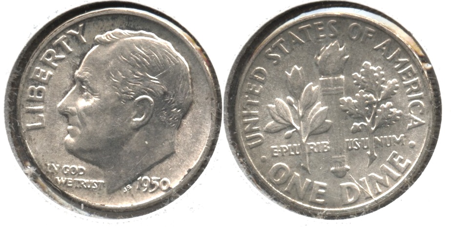 1950 Roosevelt Dime MS-60 #d