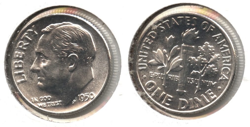 1950 Roosevelt Dime MS-60 #e