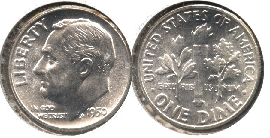 1950 Roosevelt Dime MS-63 #e