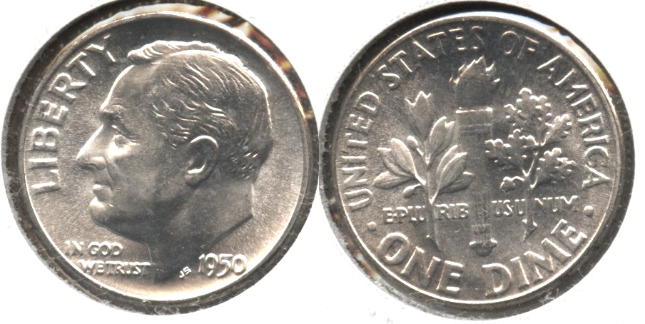 1950 Roosevelt Dime MS-64 #g