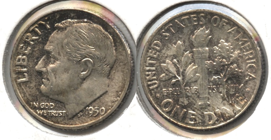 1950 Roosevelt Dime MS-65 #a