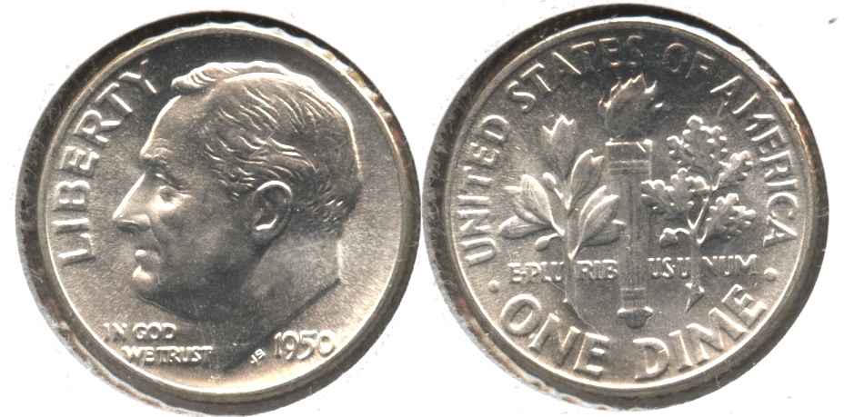 1950 Roosevelt Dime MS-65 #d