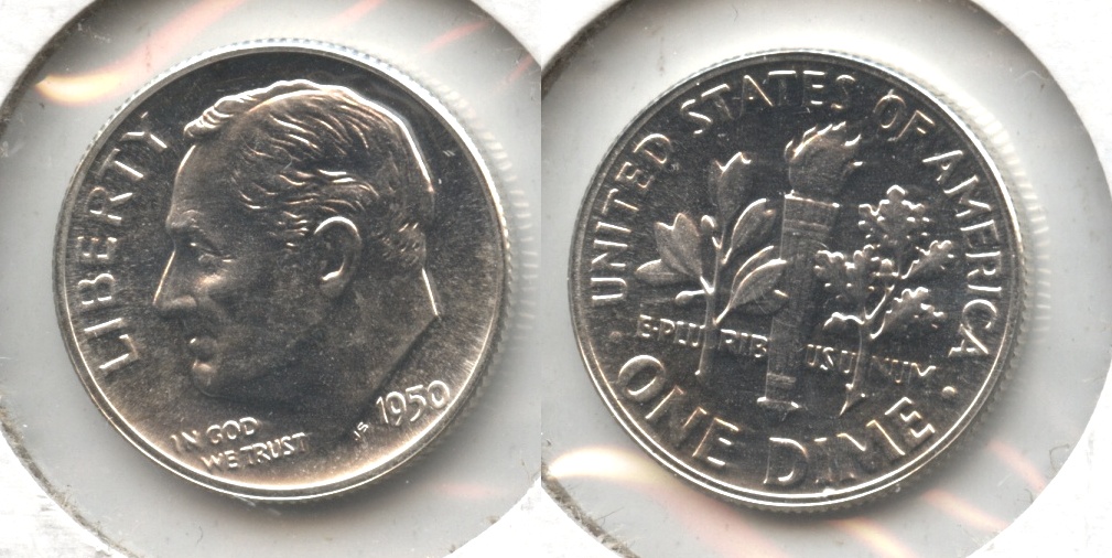 1950 Roosevelt Dime Proof-65