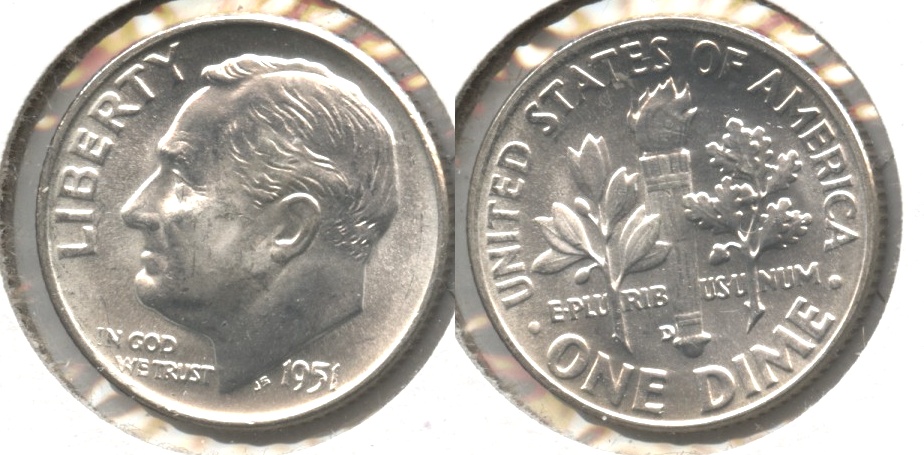 1951-D Roosevelt Dime MS-63 #d