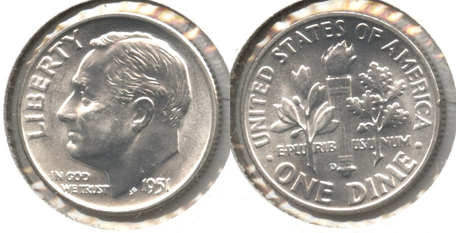 1951-D Roosevelt Dime MS-63 #l