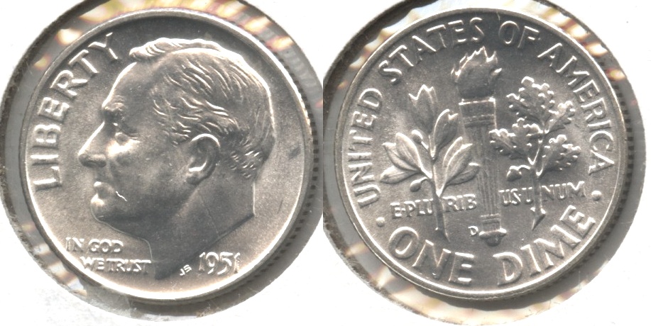 1951-D Roosevelt Dime MS-65 #e