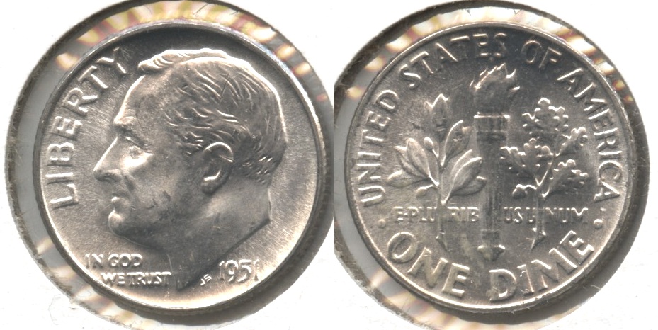 1951 Roosevelt Dime MS-63