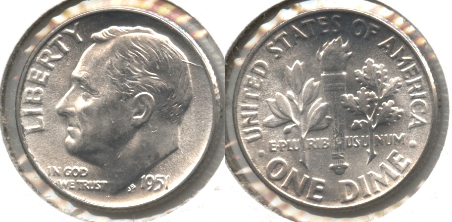 1951 Roosevelt Dime MS-63 #a