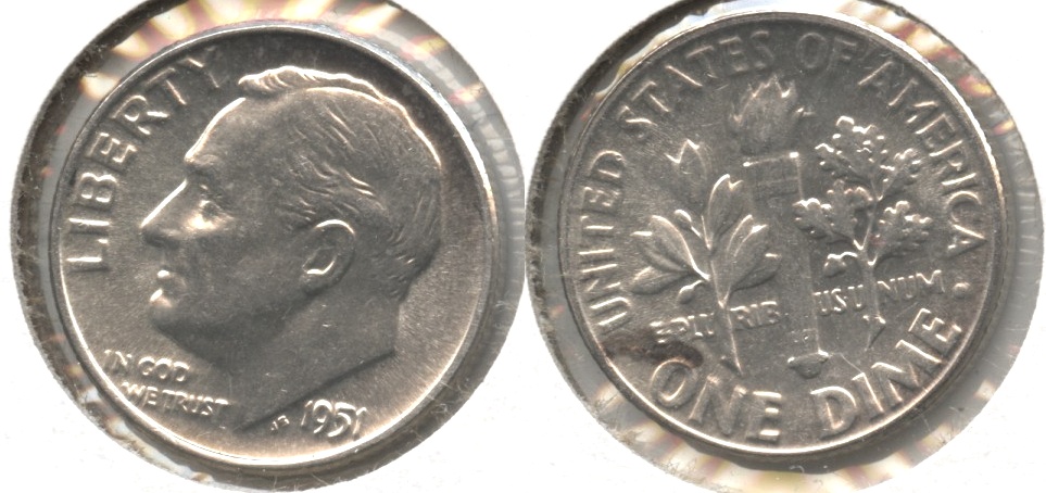 1951 Roosevelt Dime MS-63 #h