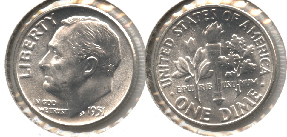 1951 Roosevelt Dime MS-63 #j