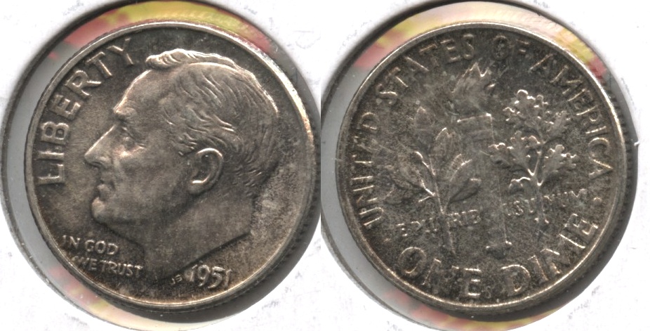 1951 Roosevelt Dime MS-64